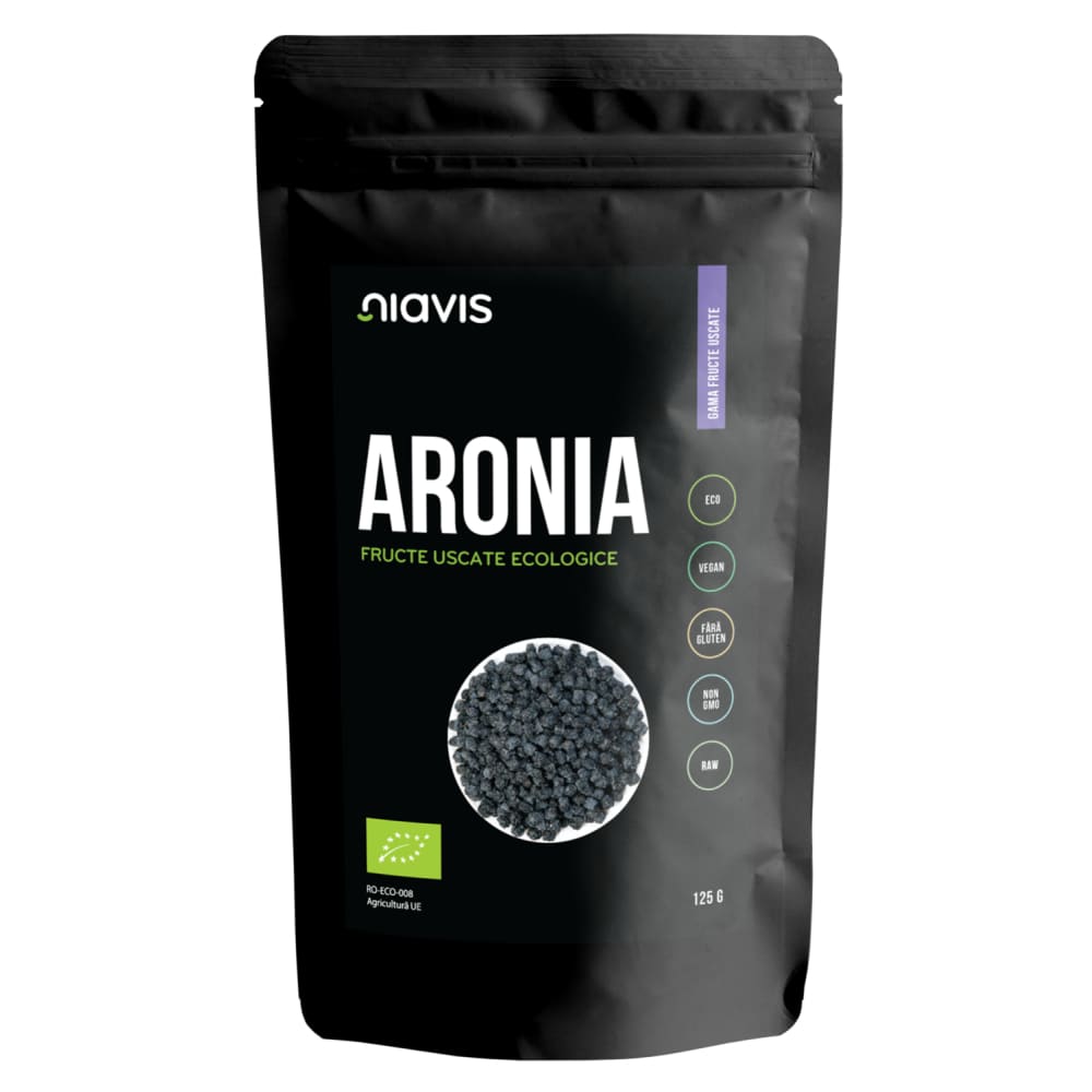 Aronia Fructe Uscate Raw Ecologice 125g - Niavis - Nuci 
