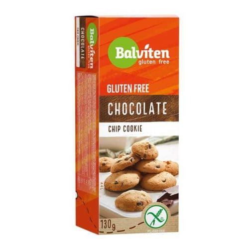 Biscuiti fara gluten cu bucati de ciocolata Balviten 130g