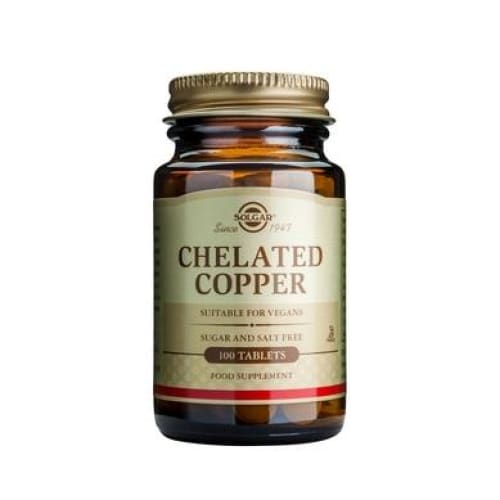 Chelated Copper 100tablete - Solgar - Superalimente si 