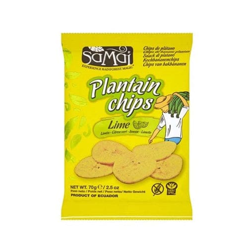 Chips fara gluten de banane plantain cu lime Samai 70g