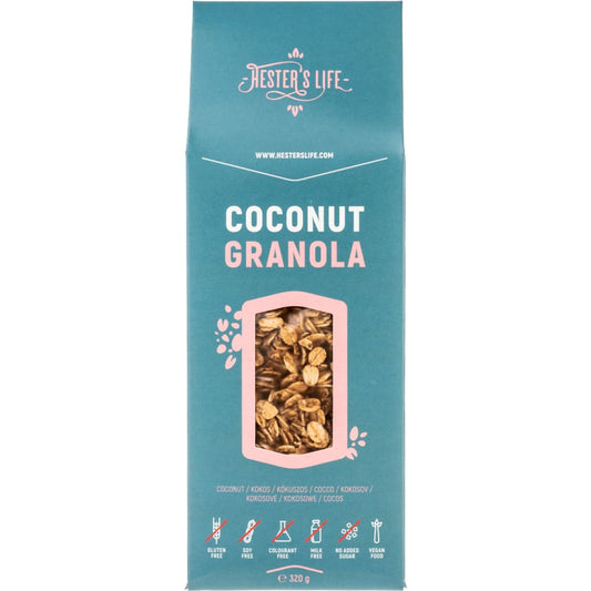 COCONUT GRANOLA 320g - Hester\’s Life - Cereale musli si 