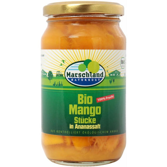 Compot bio de mango jumatati 350g / 200g Marschland