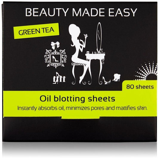 Foite matifiante cu ceai verde pentru ten 80 buc Beauty Made