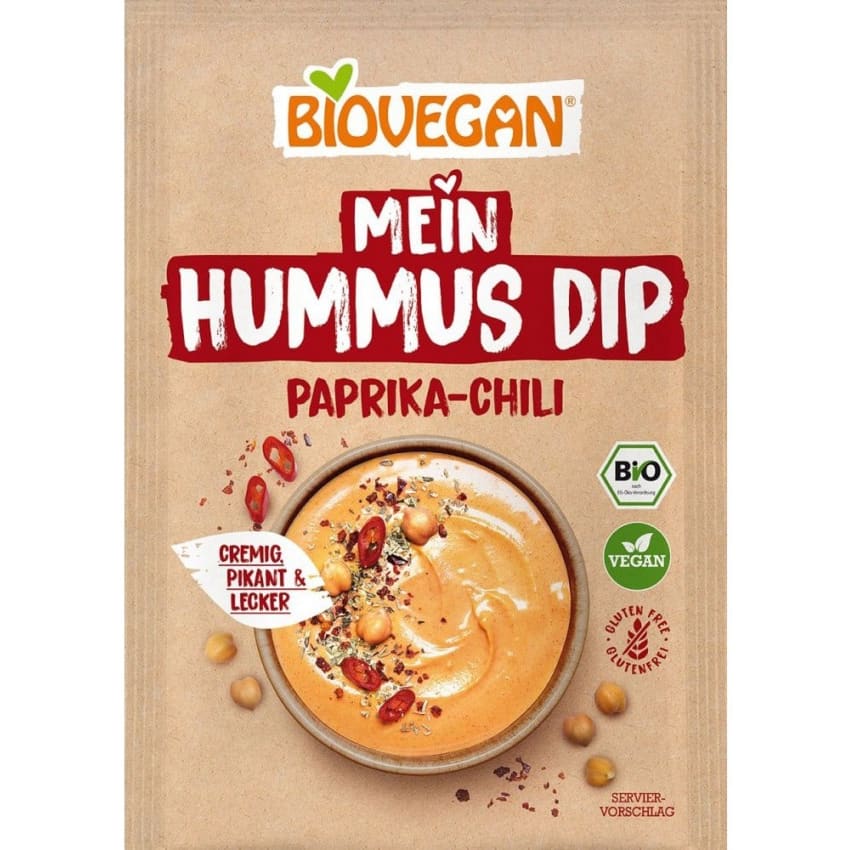 Mix bio pentru sos de hummus cu ardei si chili 55g Biovegan