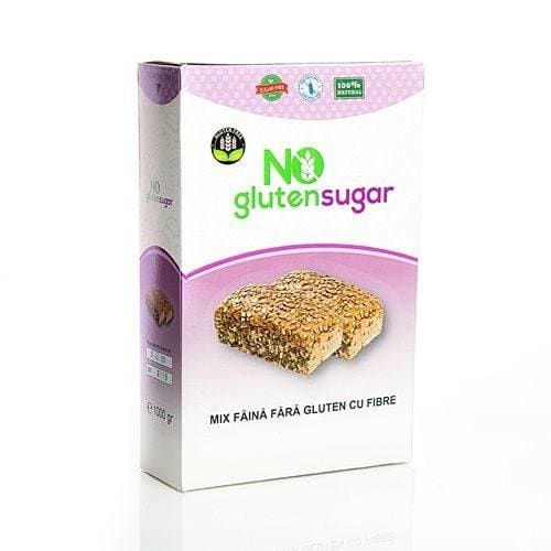 Mix faina fara gluten cu fibre No Gluten Sugar 1000g - Faina