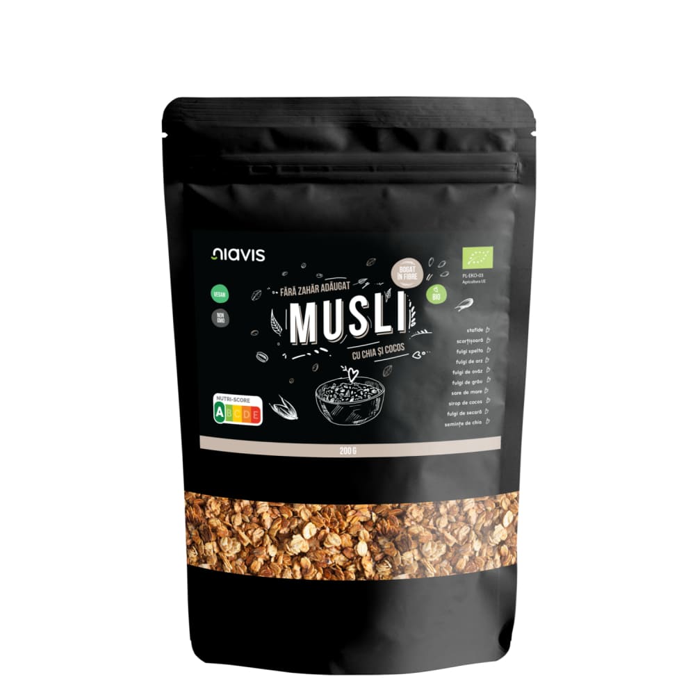 Musli cu Chia si Cocos Ecologic/BIO 200g - Niavis