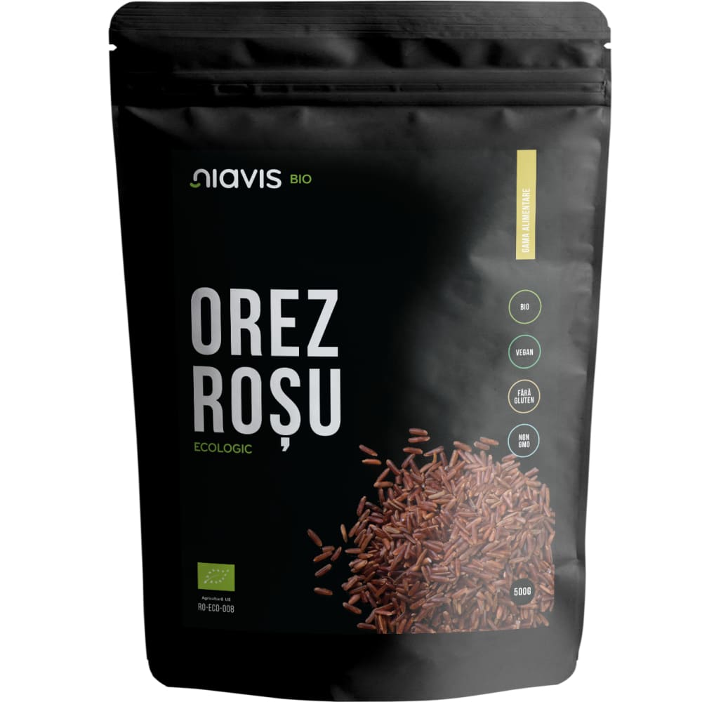 Orez Rosu Ecologic/BIO 500g - Niavis - Orez gris malai si 