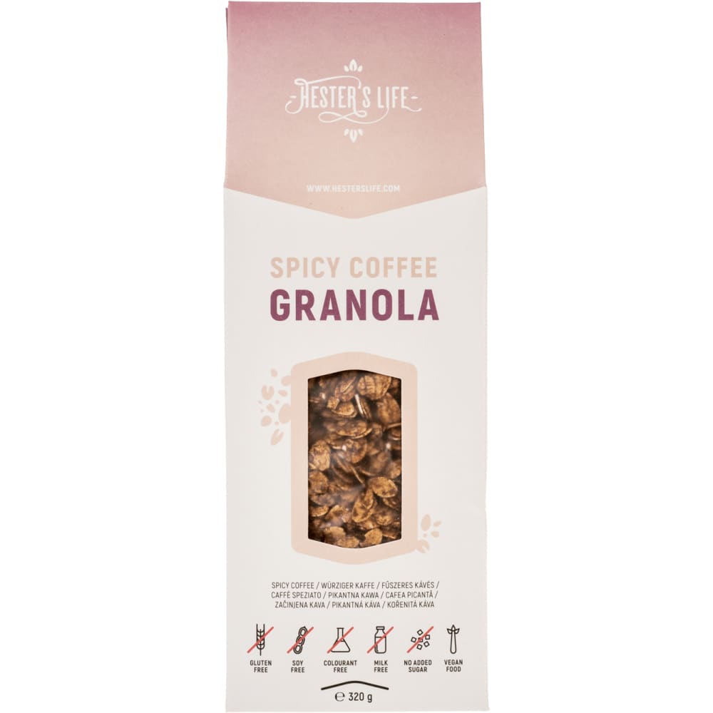 SPICY COFFEE GRANOLA 320g - Hester\’s Life - Cereale musli 