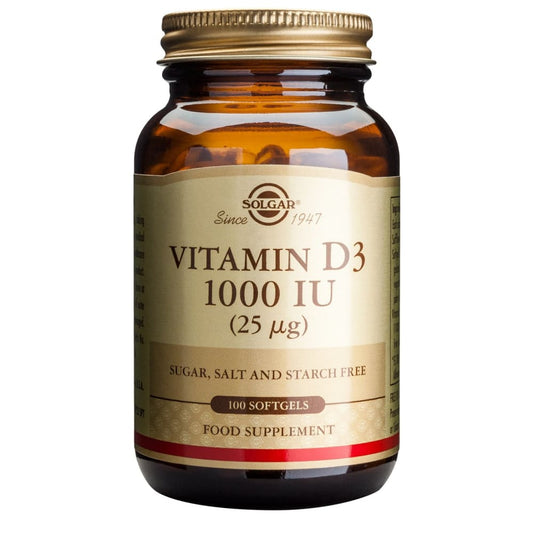 Vitamin D3 1000ui 100 softgels - Solgar - Superalimente si 